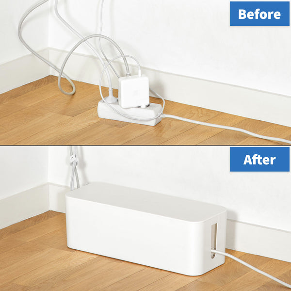 Cable Management Box Cord Organizer to Hide Power Strip Extension