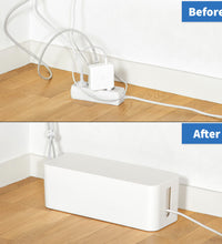 Cable Management Box - Cord Organizer Box to Hide Power Strips Cord Hider  Box to Hide Protector Cover Under Desk to Conceal The Electrical Wires from  TV Computer Under Desk and on