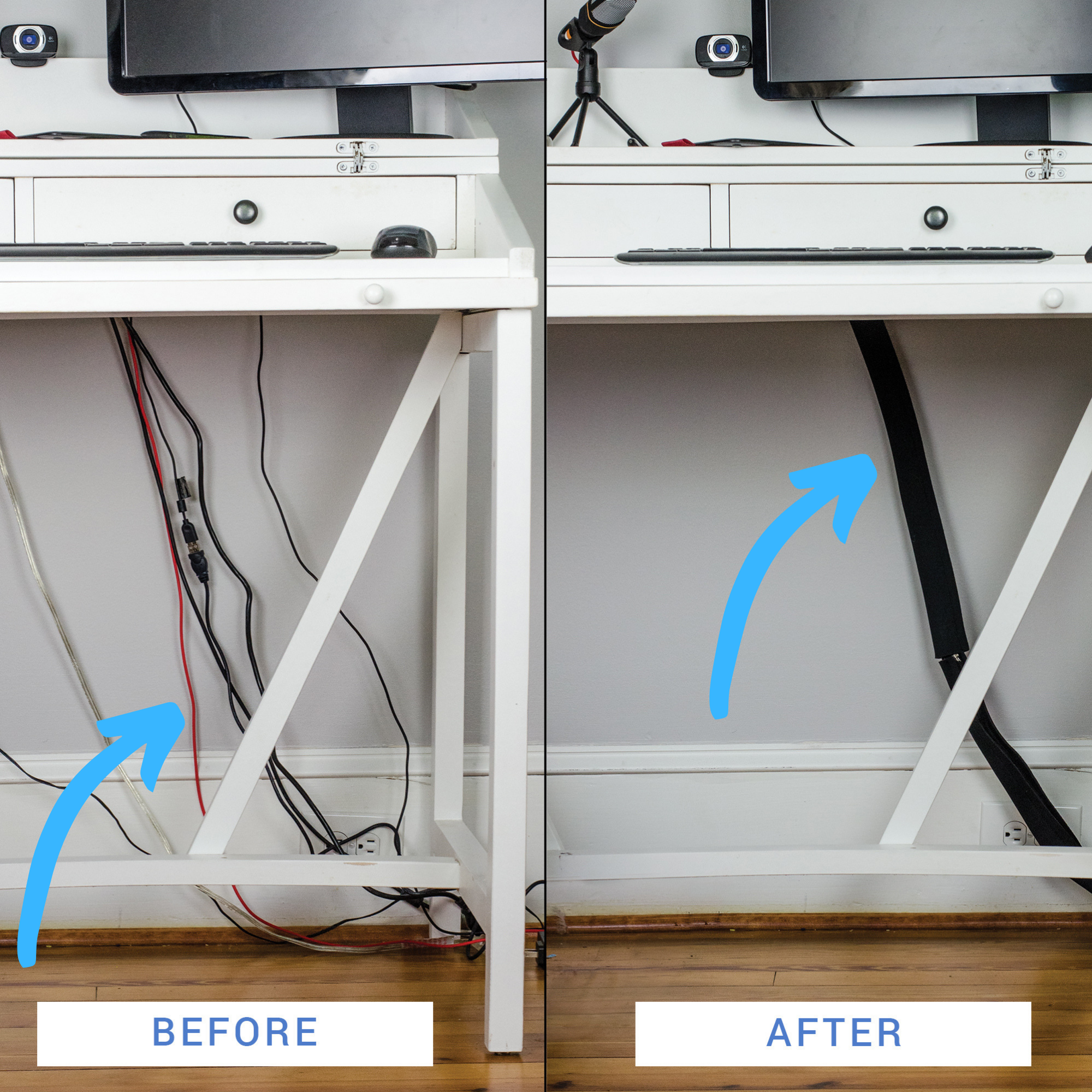 Computer Cable Management on the Cheap  Home organization, Home diy, Hide  cords